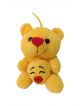 Soft toy teddy bear with smiley 