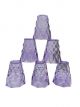 Diamond Unbreakable Transparent Juicewater Glass- Pack of 6 glass (Purple)