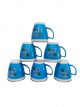 Pride Stainless Steel Inner Tea Cups Set pack of 6 (Blue)