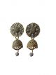 Grey color stone studded jhumki for girls/women