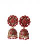 Red and golden color stone studded Big size jhumki