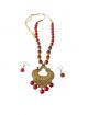 Traditional kisna Red and golden color necklace