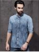 Roadster Men Blue Regular Fit Faded Casual Denim Shirt