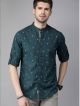 Roadster Men Regular Fit Printed Mandarin Collar Casual Shirt