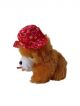 Soft Plush toy Dog with Hat brown