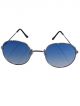 Dual shade blue and silver round shape sunglasses  
