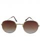 Golden and brown dual shade round sunglasses  