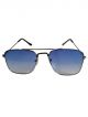 Blue and silver color  Square shape sunglasses   
