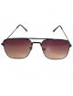 Dual shade Dark Brown and black color Square shape sunglasses   