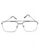 Transparent square shape eyewears with silver color frame