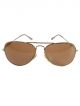 Aviator Brown color sunglasses with golden color frame