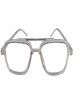 Transparent square shape eyewears with White color frame