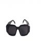 Black color rectangular shape sunglasses with black frame 