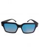 Mirror Blue dual shade color square shape sunglasses with black frame
