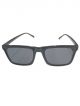 Rectangular Black color sunglasses with black color frame