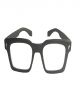 Square shape eye wears, Black frame with transparent glasses