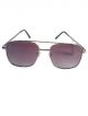 Rectangular  Silver color Metallic frame, Brown color shades sunglasses