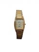  HMT golden color chain and golden color square shape Dial case watch for women