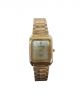  HMT golden color chain and golden color square shape Dial case watch for women