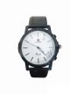 Quartz watch with black strap and black dial case for men