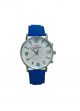 Blue strap with white color dial case analog  wrist watch for men