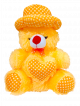 Yellow color cute teddy bear with cap 