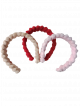 Fur style hairband pack of 3