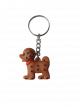 Dog shape rubber keyring/keychain