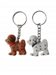 Dog shape rubber keyring Pack of 2
