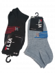 Ankle length Socks(Pack of 2) Light grey and Black