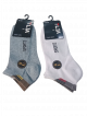 Ankle length Socks(Pack of 2)white and grey