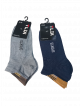Ankle length Socks(Pack of 2)Blue and light grey