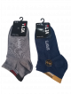 Ankle length Socks(Pack of 2)Blue and dark grey