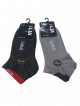 Ankle length Socks(Pack of 2)Black and grey