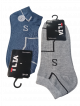 Ankle length Socks(Pack of 2) Blue and light grey