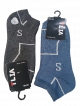 Ankle length Socks(Pack of 2) light blue and grey