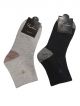 Ankle length Socks(Pack of 2)Black and light grey