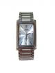 Silver color chain and white dial case wrist watch for Men