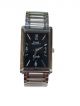 Silver color chain and Black dial case wrist watch for Men