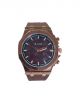 Brown strap with Brown round dial case wrist watch for men