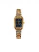 Golden color stainless steel chain watch for women