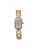 Golden and White color stainless steel chain watch for women