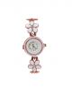 Copper color stainless steel chain wrist watch for women