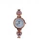 Copper color stainless steel chain wrist watch for women