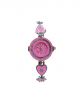 Silver color stainless steel chain wrist watch for women