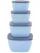 Plastic Grocery Container (Pack of 4) Blue