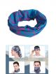 Blue and pink multipurpose bandana mask 