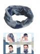 Grey and black color multipurpose bandana mask 