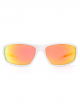 Aviator White frame, Orange shade sunglasses 