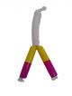 Skipping rope with wooden handle (Yellow and pink)
